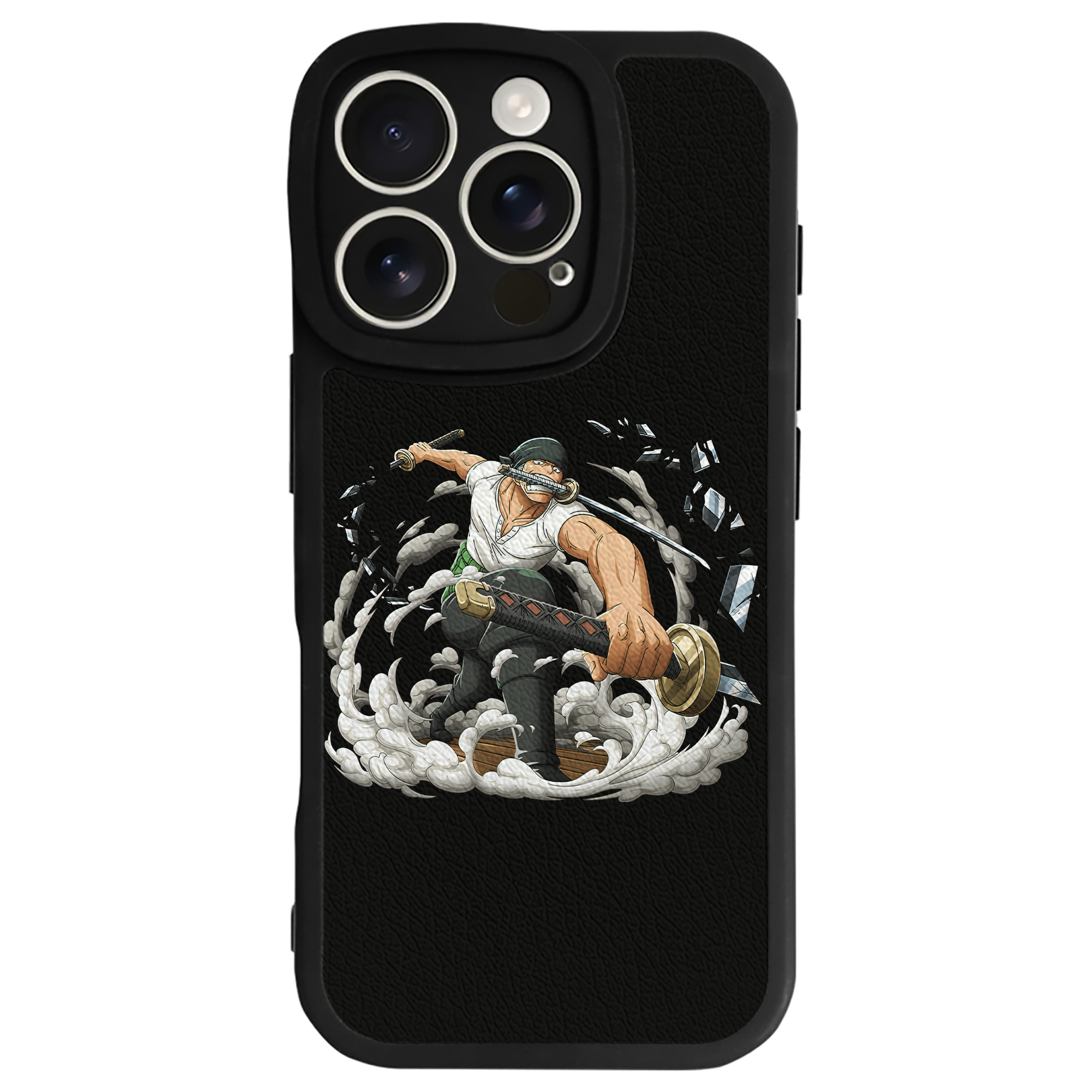 （画像用） ワンピース ロロノア・ゾロ ONE PIECE Roronoa Zoro 【iPhone 16シリーズ対応】シリコンスマホケース（レザー調） 材質：シリコン